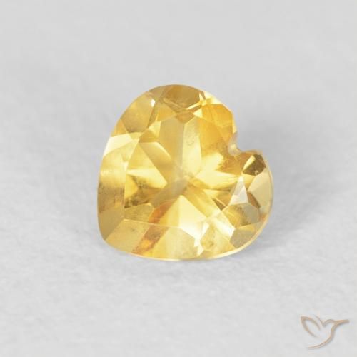 0.44ct Natürlicher gold-orange Citrin, Herz, VVS-VS