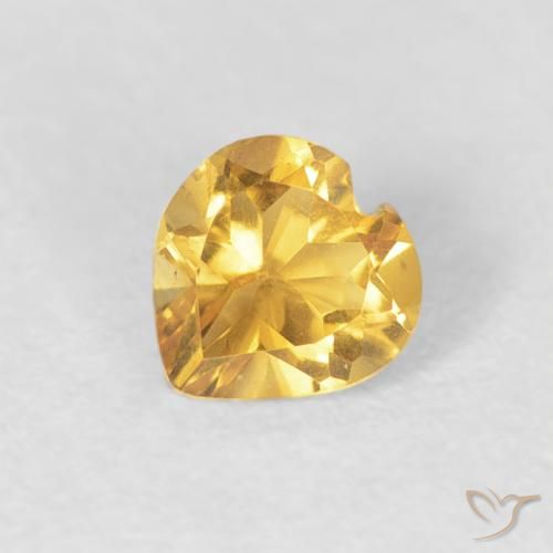 0.39ct Natürlicher Helles Gold Citrin, Herz, VVS-VS