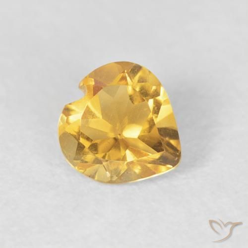 9,17 ctw natürlicher Helles Gold Citrin, Herz, VVS-VS
