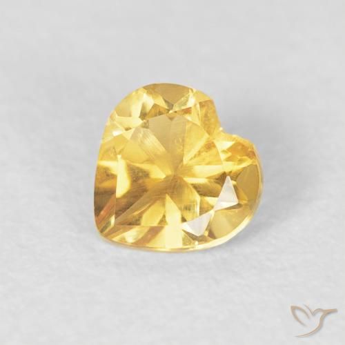 0.42ct Natürlicher gold-orange Citrin, Herz, VVS-VS