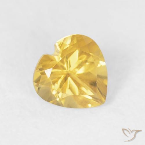 9,17 ctw natürlicher gold-orange Citrin, Herz, VVS-VS