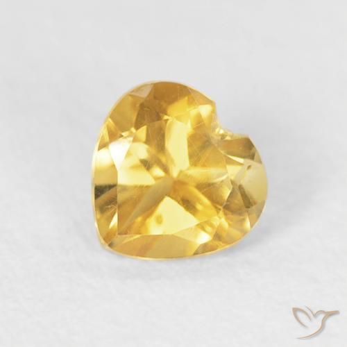 0.45ct Natürlicher Mittleres Gold Citrin, Herz, VVS-VS