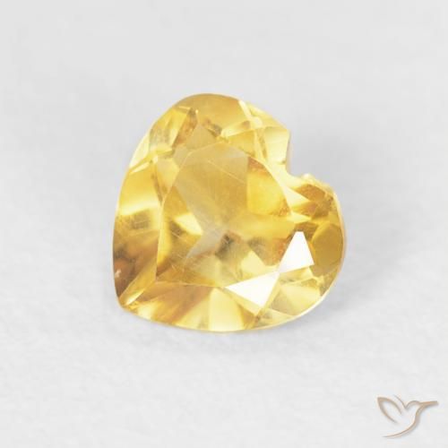 0.42ct Natürlicher Mittleres Gold Citrin, Herz, VVS-VS
