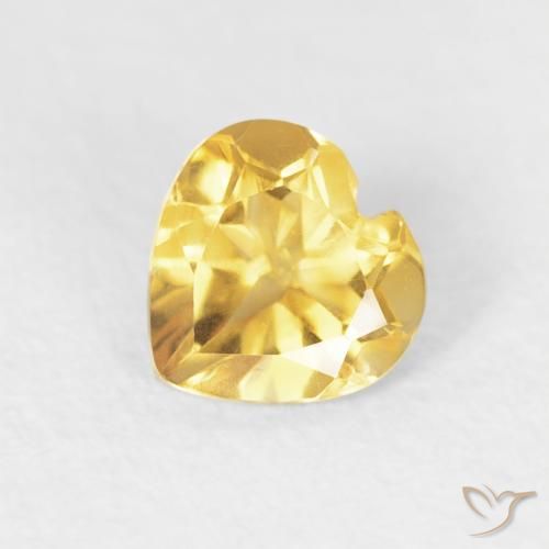 0.39ct Natürlicher Golden Citrin, Herz, VVS-VS