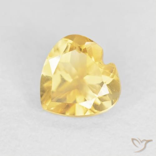 0.46ct Natürlicher Helles Gold Citrin, Herz, VVS-VS