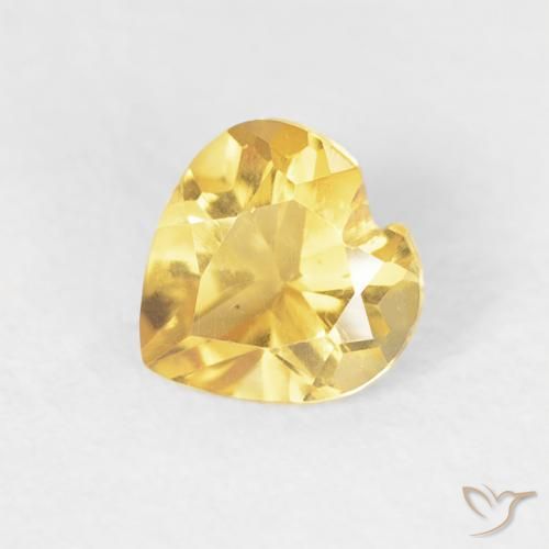 0.39ct Natürlicher Helles Gold Citrin, Herz, VVS-VS