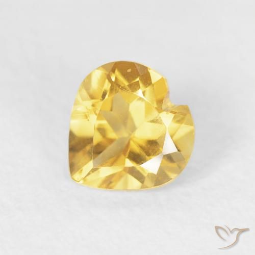 0.45ct Natürlicher Helles Gold Citrin, Herz, VVS-VS
