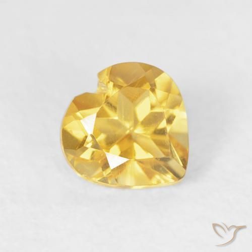 9,17 ctw natürlicher Helles Gold Citrin, Herz, VVS-VS