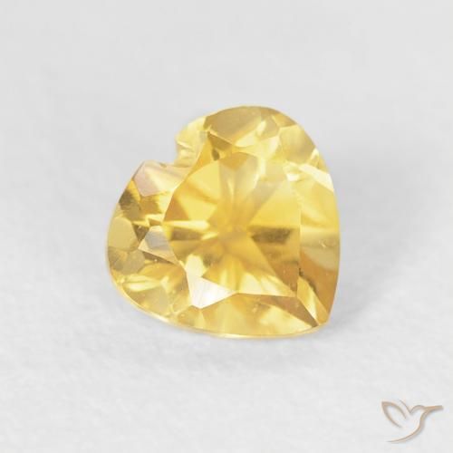 9,17 ctw natürlicher Helles Gold Citrin, Herz, VVS-VS