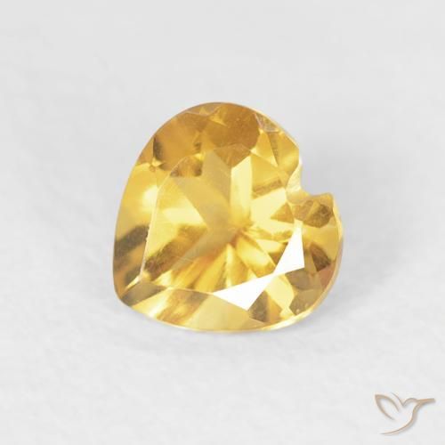 0.44ct Natürlicher Helles Gold Citrin, Herz, VVS-VS