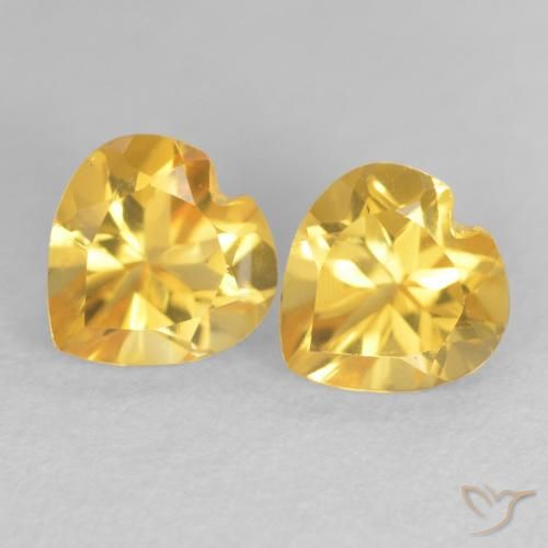 1.58ctw Natürlicher gold-orange Citrin, Herz, VVS