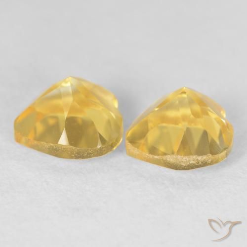 1.58 ct natürliche gold-orange Citrin-Edelsteine, Herz, VVS