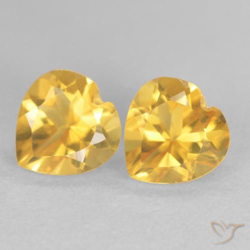 1.58ctw Natürlicher Golden Citrin, Herz, VVS