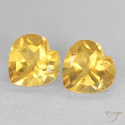 1.56ctw Natürlicher gold-orange Citrin, Herz, VVS