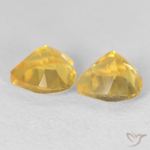 1.56 ct natürliche gold-orange Citrin-Edelsteine, Herz, VVS