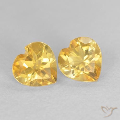 0.90 ct natürliche Golden Citrin-Edelsteine, Herz, VVS-VS