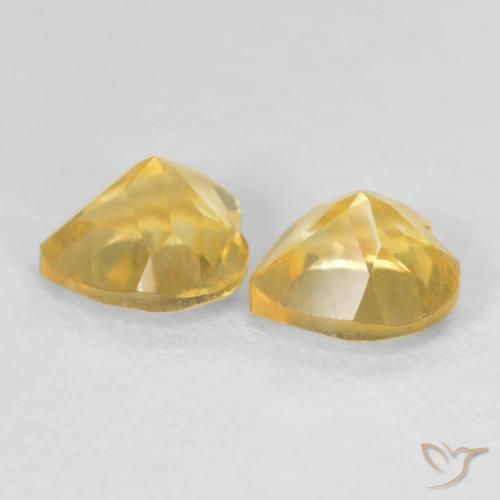 1.45 ct natürliche gold-orange Citrin-Edelsteine, Herz, VVS-VS