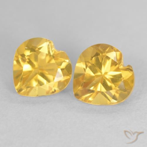 1.69ctw Natürlicher Mittelgold Citrin, Herz, VVS-VS