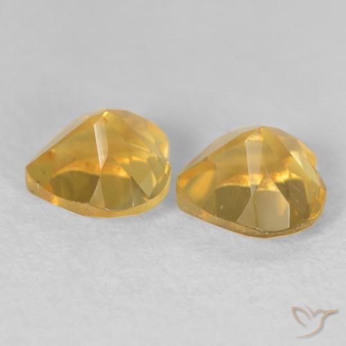 1.69 ct natürliche Mittelgold Citrin-Edelsteine, Herz, VVS-VS