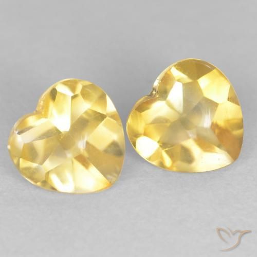 1.60 ct natürliche gold-orange Citrin-Edelsteine, Herz, Transparent