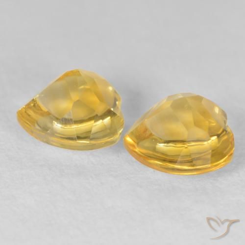 1.60 ct natürliche gold-orange Citrin-Edelsteine, Herz, Transparent