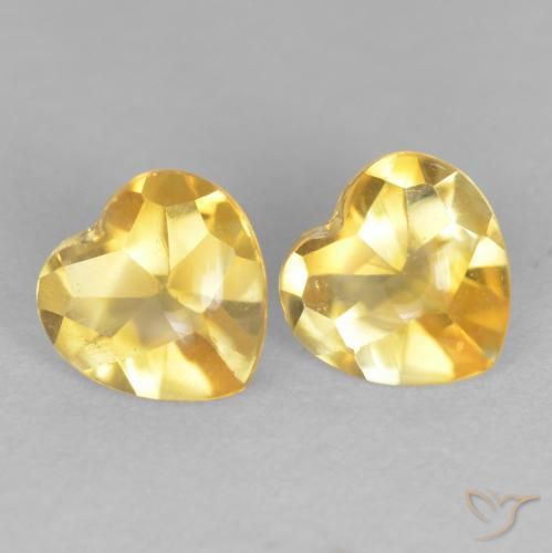 1.65 ct natürliche gold-orange Citrin-Edelsteine, Herz, Transparent