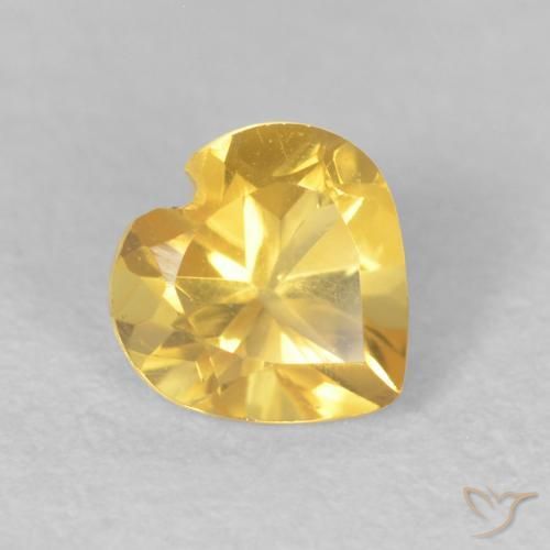 9,17 ctw natürlicher Mittelgold Citrin, Herz, VVS-VS