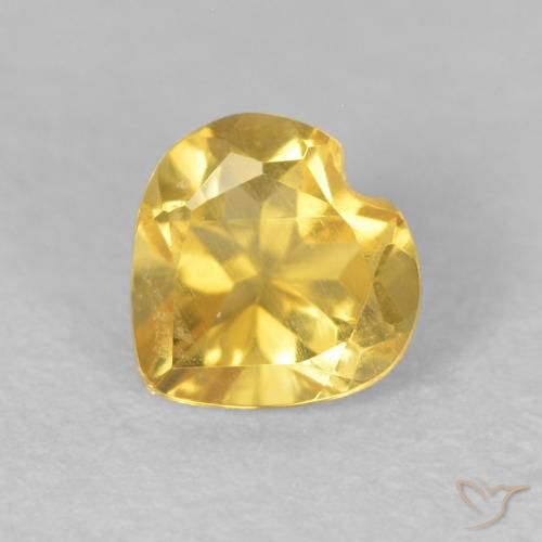 0.50ct Natürlicher gold-orange Citrin, Herz, VS