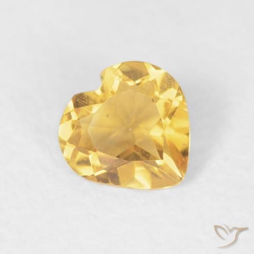 9,17 ctw natürlicher gold-orange Citrin, Herz, VVS