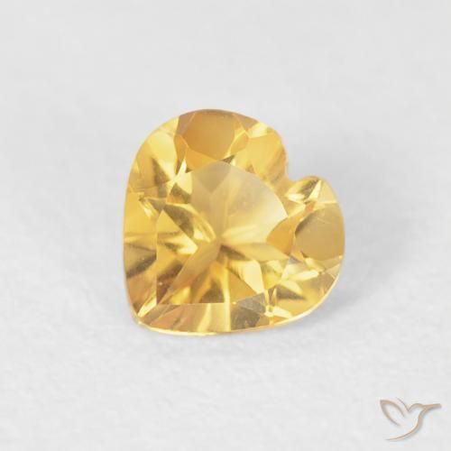 0.39ct Natürlicher Golden Citrin, Herz, VVS