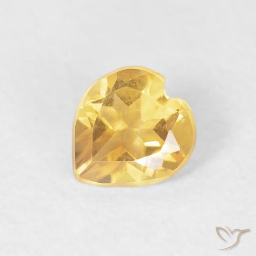 0.32ct Natürlicher gold-orange Citrin, Herz, VVS