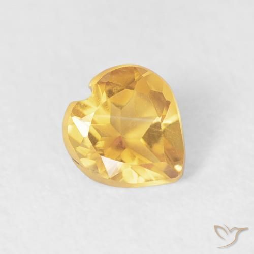9,17 ctw natürlicher gold-orange Citrin, Herz, VVS