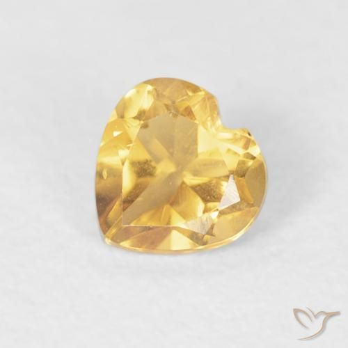 0.39ct Natürlicher Mittleres Gold Citrin, Herz, VVS