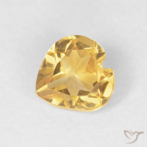 0.42ct Natürlicher Golden Citrin, Herz, VVS
