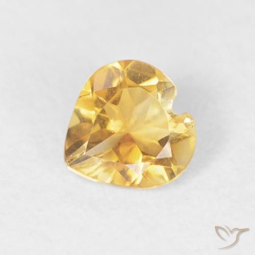 0.36ct Natürlicher Golden Citrin, Herz, VVS