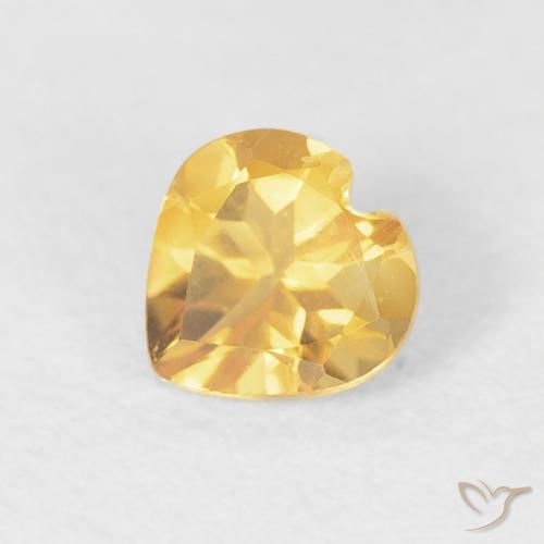 0.41ct Natürlicher Golden Citrin, Herz, VVS