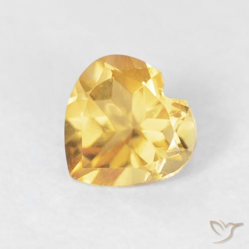 0.44ct Natürlicher Mittleres Gold Citrin, Herz, VVS