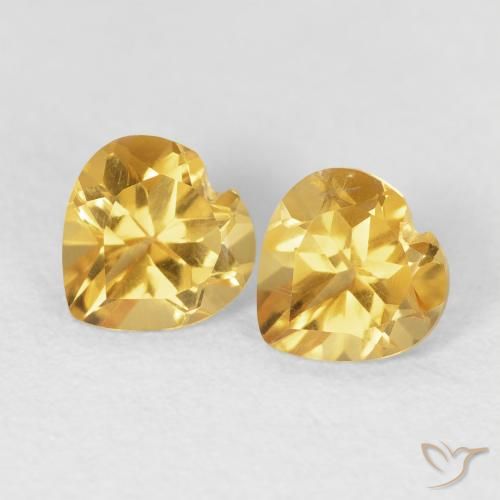 1.43 ct natürliche Golden Citrin-Edelsteine, Herz, VVS-VS
