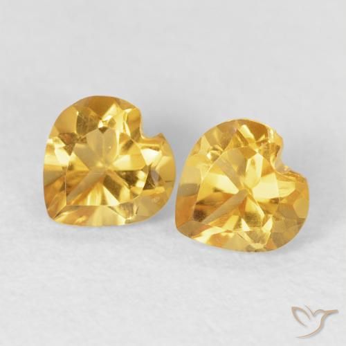 0.95ctw Natürlicher Golden Citrin, Herz, VVS-VS