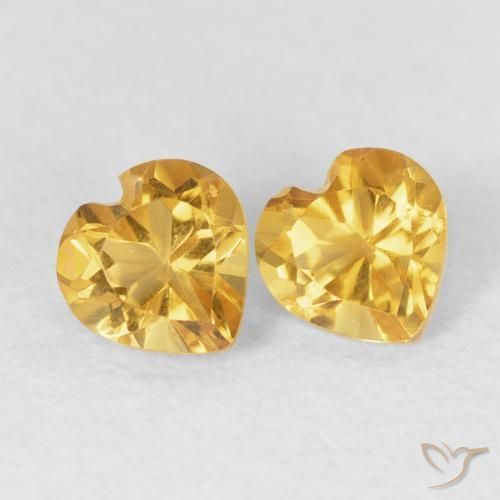 0.95 ct natürliche Golden Citrin-Edelsteine, Herz, VVS-VS