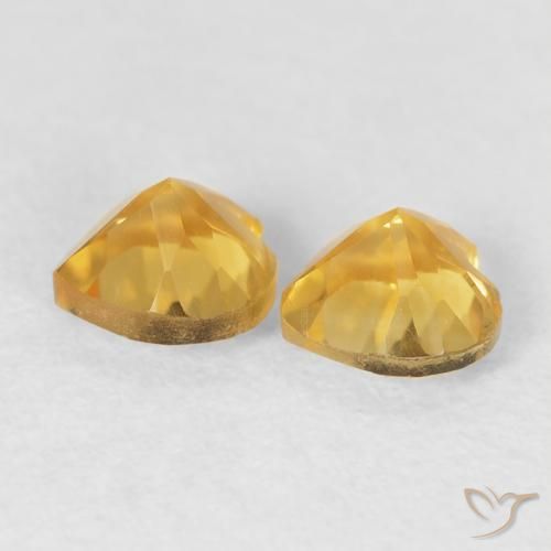 0.95 ct natürliche Golden Citrin-Edelsteine, Herz, VVS-VS
