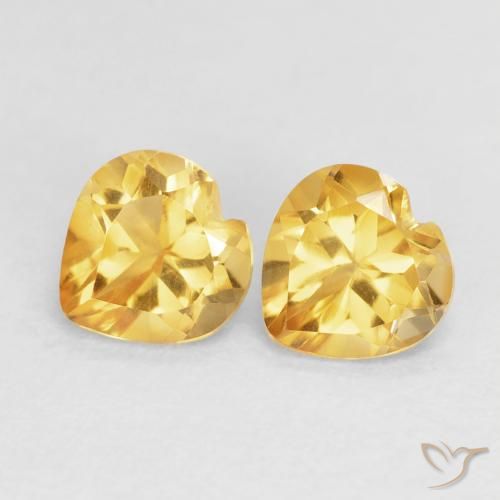 1.47ctw Natürlicher Top-Gold Citrin, Herz, VVS-VS