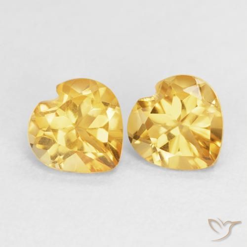 1.47 ct natürliche Top-Gold Citrin-Edelsteine, Herz, VVS-VS