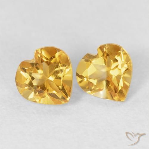 0.82 ct natürliche Golden Citrin-Edelsteine, Herz, VVS-VS