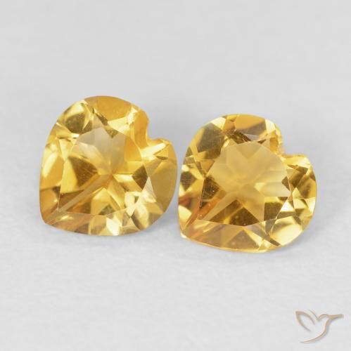 1.14ctw Natürlicher Golden Citrin, Herz, VVS-VS