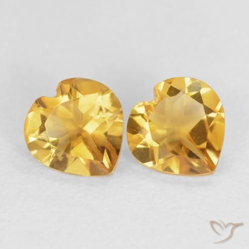 1.14 ct natürliche Golden Citrin-Edelsteine, Herz, VVS-VS
