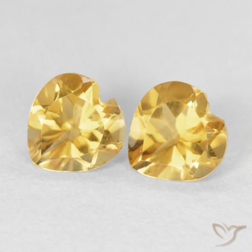1.42 ct natürliche Golden Citrin-Edelsteine, Herz, VVS-VS