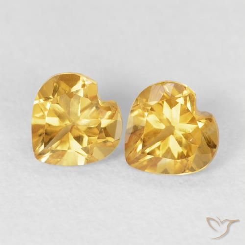 0.90ctw Natürlicher Golden Citrin, Herz, VVS-VS