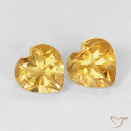 0.90 ct natürliche Golden Citrin-Edelsteine, Herz, VVS-VS