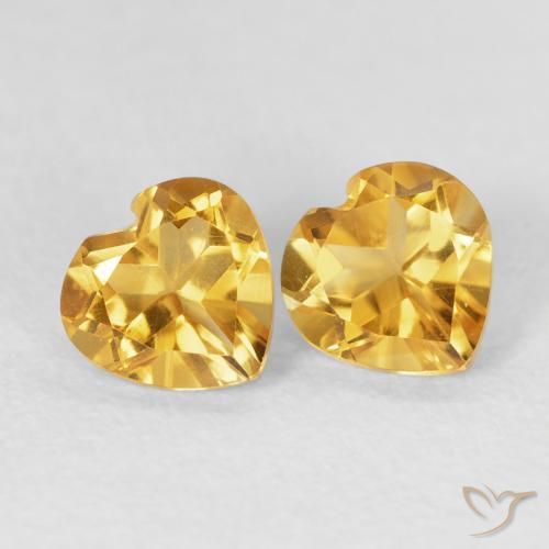 1.48 ct natürliche Golden Citrin-Edelsteine, Herz, VVS-VS